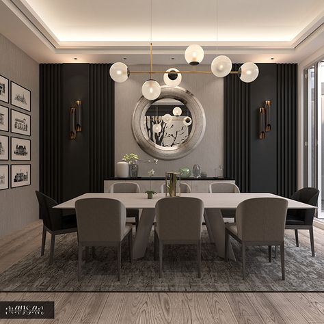 Luxury Dining Room Decor, Dining Room Design Luxury, Dining Room Decor Modern, Retro Kitchens, Dining Room Paint Colors, Interior Design Dining, Dining Interior, Dining Room Design Modern, Minimalist Dining Room