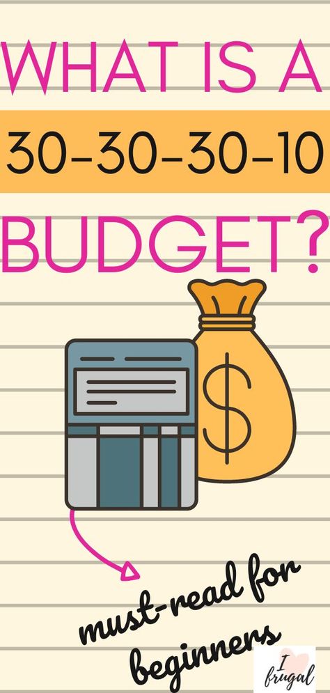 30-30-30-10 budget explained. If you are new to budgeting and need to get started, check out this post to see if this budget will work for your lifestyle. Learn how to divide your money up so you can pay expenses and pay down debt easily. Plus cut spending and live below your means with this budget example so you can save for your future. Budget Rule, Money Saving Methods, Personal Finance Budget, Money Saving Techniques, Money Frugal, Savings Strategy, Saving Money Budget, Money Management Advice, Money Saving Plan