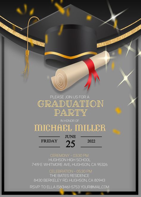 Graduation Invitation Ideas Templates, Graduation Card Ideas Invitations, Graduation Invitation Card Design, Graduation Invitations Ideas, Diy Graduation Invitations, Graduation Invitations Diy, Graduation Invitation Design, Invitations Graduation, Graduation Invites