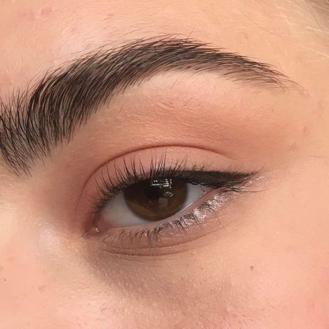 Plain Eyeshadow Looks, Natural Asian Eye Makeup, Subtle Eyeliner Natural Looks, Small Eyeliner Tutorial, Eyeliner Ideas Simple, Simple Eyelook, Eye Makeup Simple Natural, Minimalist Eye Makeup, Short Eyeliner