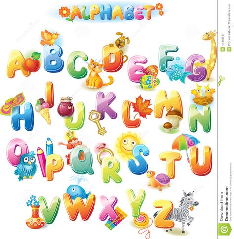 Alphabet Wallpaper Letters For Kids, Cartoon Alphabet, Abc Wall Art, Alphabet Pictures, Stall Shower, Kids Literacy, Stall Shower Curtain, Alphabet Wallpaper, Alphabet For Kids