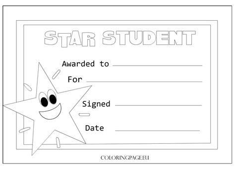 kindergarten-certificates Kids Certificate, Free Place Card Template, Kindergarten Certificates, Preschool Certificates, Free Printable Certificate Templates, Student Certificates, Star Student, Free Gift Certificate Template, Free Certificate Templates