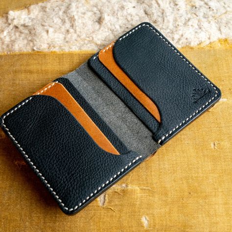 The 7  and 5 Pocket Verdii Wallet.

This leather wallet is your classic bifold for men and women. Complete with a billfold for cash, it also comes with 4-6 card slots. Choose between two leather options and one thread option. Leather Card Wallet Pattern, Leather Knife Sheath Pattern, Wallet Ideas, Leather Wallet Design, Leather Working Patterns, Diy Leather Projects, Leather Wallet Pattern, Minimalist Leather Wallet, Personalized Leather Wallet