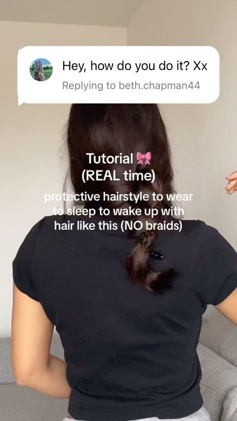 Dae | sleeping hair style for those who don’t like to wear braids at night #hairstyles #sleepinghair #protectivehairstyles #hairstyle #hairgram... | Instagram Protective Hairstyles For Bedtime, Easy Sleep Hairstyles, Hair Protection Sleep, Hair Styles For Bed Sleep, Protective Night Hairstyles, Bed Time Hair Styles Sleep Night, Hairstyles To Go To Sleep In, Protective Hairstyles For Bed, Safe Hairstyles To Sleep In