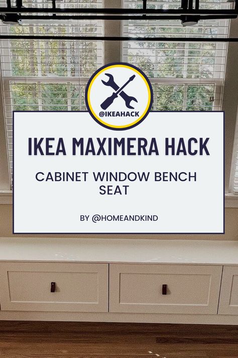 Ikea Sitting Bench, Diy Window Seat Ikea, Ikea Window Seat Hack Built Ins, Under Window Bench With Storage, Ikea Hacks Bedroom Storage, Ikea Window Seat Hack, Ikea Bench Seat Hack, Under Window Storage, Window Seat With Drawers