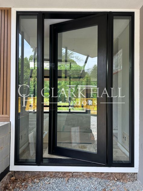 Modern Doors by Clark Hall Doors - Contact Us Modern Windows Design, Glass Entrance, Hall Doors, Glass Entrance Doors, Aluminium Glass Door, Black Exterior Doors, Sas Entree, Glass Door Design, Modern Entry Door