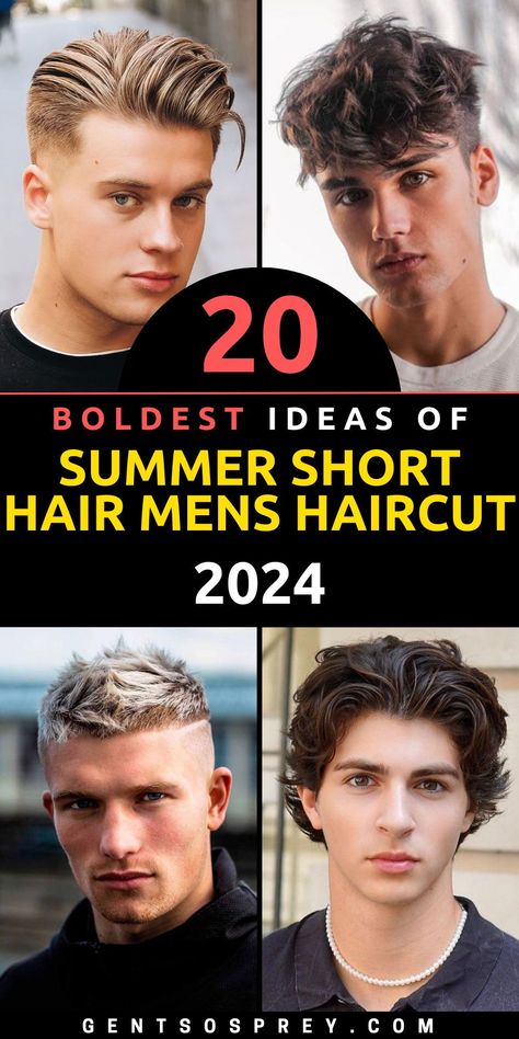 Revitalize your style with our curated list of 20 Trending Short Hairstyles for Men in Summer 2024. From the classic men fade haircut short to the edgy haircut men short hair black, our selection caters to all preferences. Whether you're after a subtle medium cut or a standout haircut men short hairstyles, our guide ensures you stay ahead in the fashion game. Men’s Short Hair On Sides Long On Top, Euro Haircut Men, Hair Cuts For Teen Boys Short, Short Hairstyle Guys, Mens Trending Hairstyles 2024, Short Teenage Boys Haircut, Short Men’s Haircut 2024, Trendy Men’s Haircut Short, Men’s Summer Hairstyles