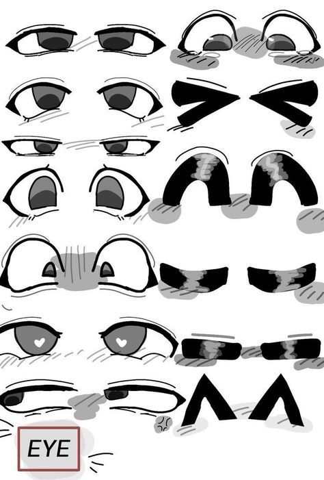 Different Style Eyes Drawing, People Drawings Poses, Villan Art Reference, Punch In The Stomach Reference, Cute Eye Reference, Unknown Spy Body Base, Where People Can Touch You Chart Drawing, Box Head Character Design, Cute Ways To Draw Eyes