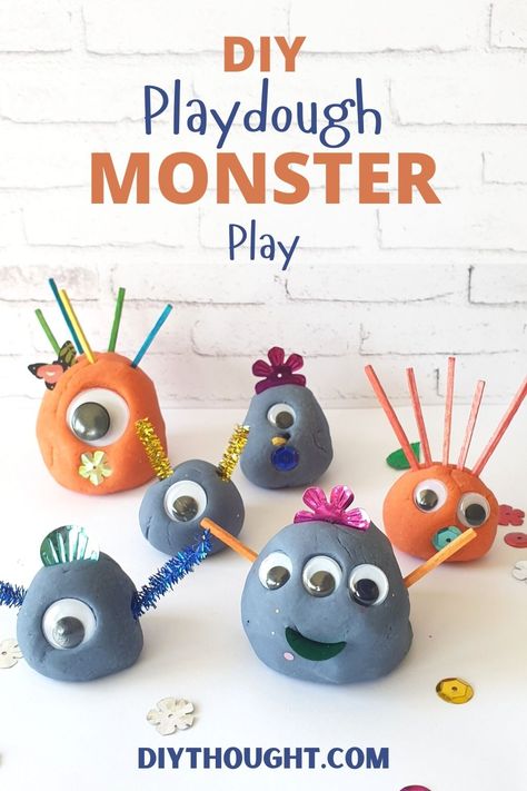 Playdoh Ideas, Playdough Table, Easy Playdough, Monster Printable, Play Doh Activities, Clay Activity, Diy Playdough, Monster Activities, Diy Monsters