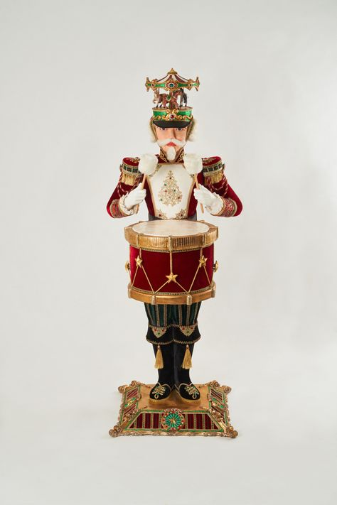 Twelve Days Nutcracker Drummer Drumming - Katherine's Collection Nutcracker With Drum, Nutcracker Drummer, Vintage Nutcracker, Vintage Nutcrackers, Katherine's Collection, Drummer Boy, Twelve Days Of Christmas, Halloween Table, Christmas Craft