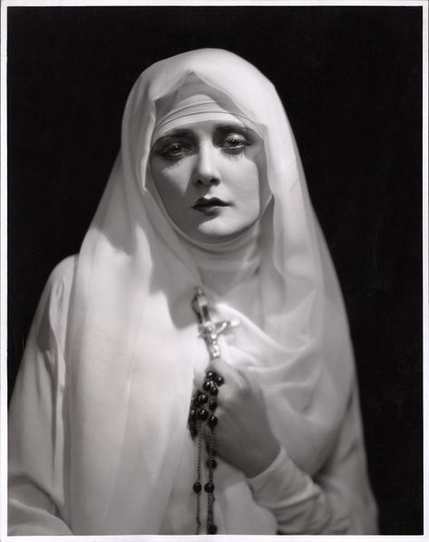 Rosary, Shanghai, Veil, A Woman, Black And White, White, Black