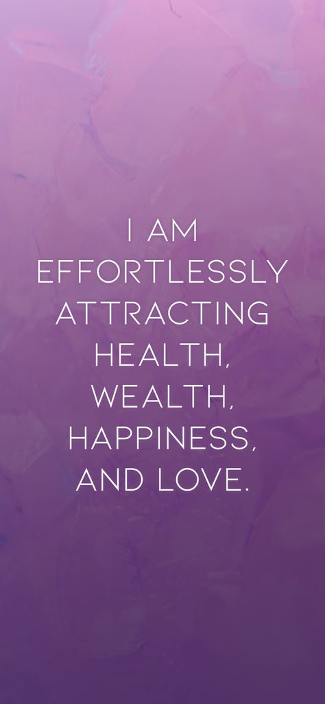 I am effortlessly attracting health, wealth, happiness, and love. From the I am app: https://iamaffirmations.app Health Wealth And Happiness Quote, Health Affirmation Wallpaper, Health Wealth Love And Happiness, Claiming Wallpaper, Wealth Vision Board Photos, Health And Wealth Affirmations, Wealth Affirmations Wallpaper, Health And Wealth Quotes, Happiness Vision Board Law Of Attraction