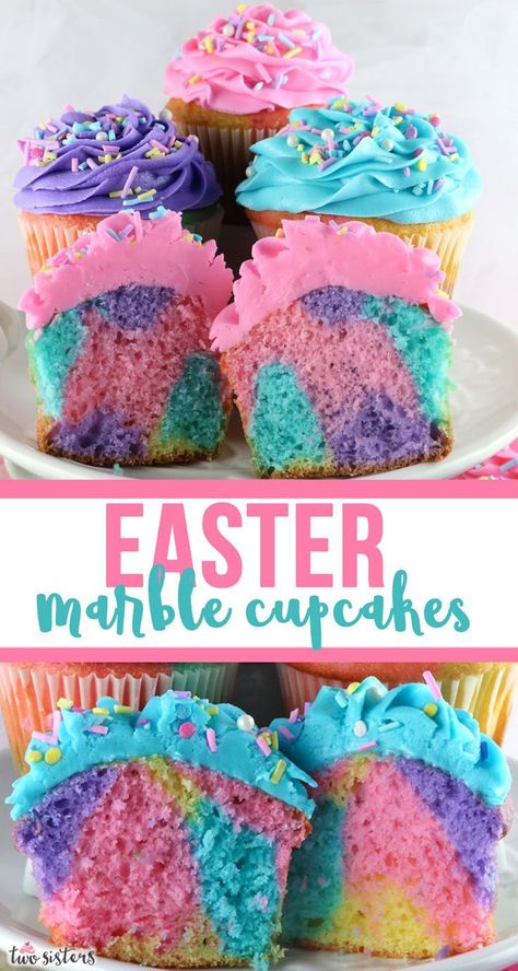 Celebration Marble Cupcakes | Recipe | Easter cakes, Easter dessert, Easter sweets Easter Food Ideas, Marble Cupcakes, Yummy Easter Desserts, Easter Deserts, Easter Fun Food, Easter Cupcake, Easter Snacks, Easter Sweets, Easter Desserts Recipes