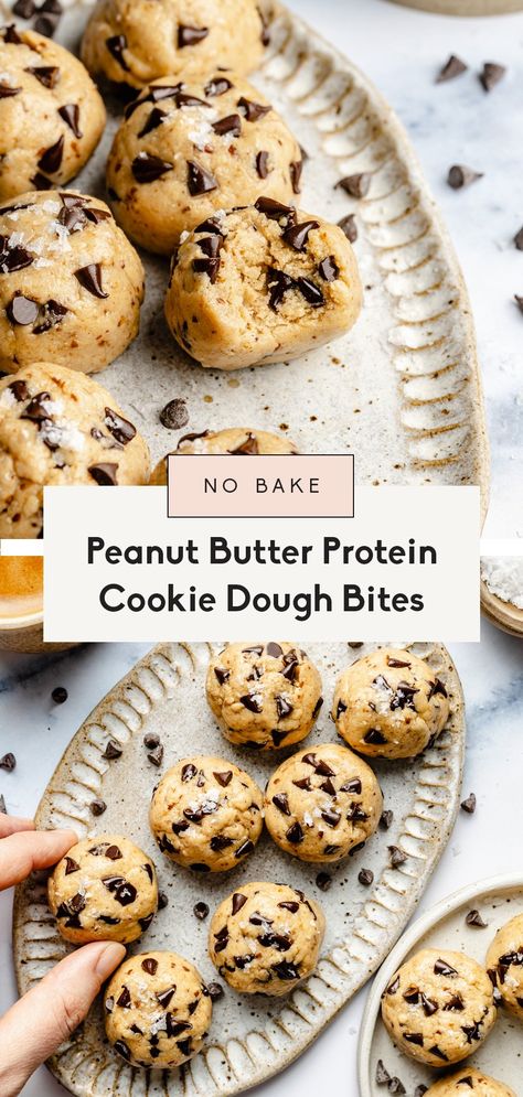 Protein Peanut Butter Cookie Dough, Edible Cookie Dough Pops, Vegan Protein Dessert, Protein Cookie Dough Bites, Adrenal Reset, Protein Dessert Recipes, Easy Cookie Dough, Peanut Butter Protein Cookies, Ww Snacks