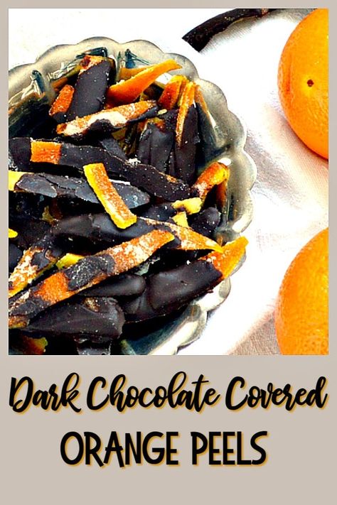 Dark Chocolate Covered Candied Orange Peels - This Is How I Cook Chocolate Covered Orange, Orange Peel Recipe, Candied Orange Peels, Orange Peal, Candied Fruits, Candied Orange, Orange Peels, Grapefruit Diet, Candied Orange Peel