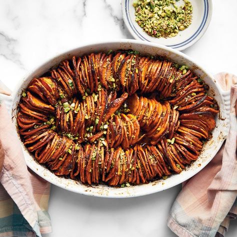 55 Vegan Thanksgiving Recipes: Mains, Sides, Desserts, and Everything Else | Epicurious Canadian Thanksgiving Recipes, Root Vegetable Gratin, Vegetable Gratin, Harissa Recipes, Sweet Potato Dishes, Thanksgiving Food Sides, Canadian Thanksgiving, Root Vegetable, Hairstyles Kids