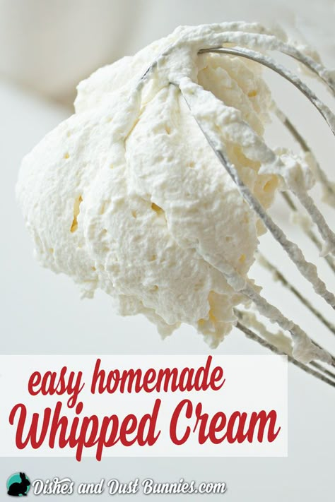 Easy Homemade Whipped Cream, Homemade Whipped Cream Recipe, Homemade Strawberry Shortcake, Recipes With Whipping Cream, Making Whipped Cream, Torte Cupcake, Whipped Cream Frosting, Coconut Cream Pie, Whip Cream