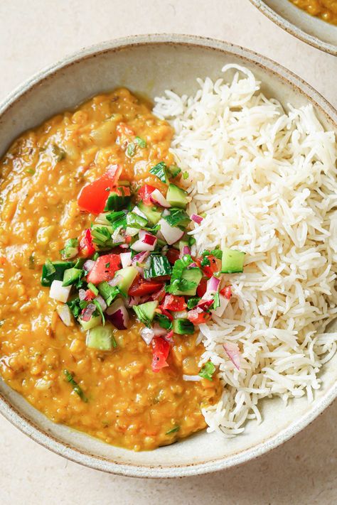 Masoor Dal Recipe, Dal Chawal, Dal Recipes, Red Split Lentils, Veg Recipes Of India, Masoor Dal, Lentil Dal, Dal Recipe, Lentil Curry