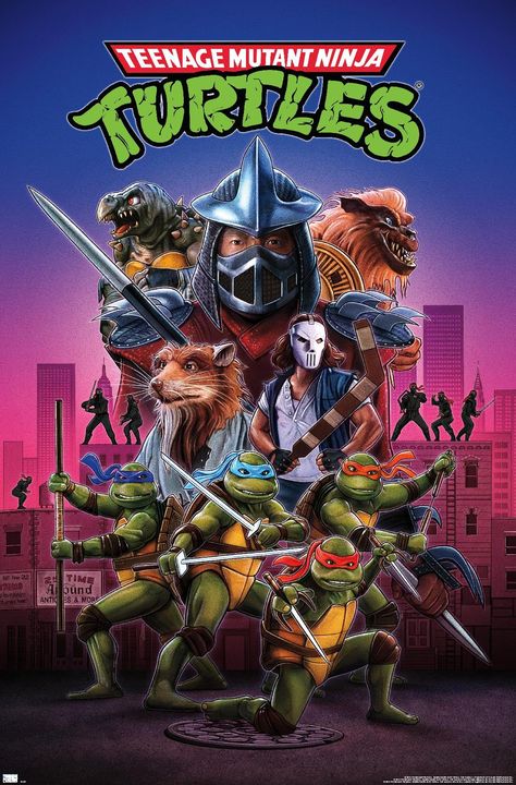 PRICES MAY VARY. This Trends Teenage Mutant Ninja Turtles (1990) - One Sheet Wall Poster uses high-resolution artwork and is printed on PhotoArt Gloss Poster Paper which enhances colors with a high-quality look and feel High-quality art print is ready-to-frame or can be hung on the wall using poster mounts, clips, pushpins, or thumb tacks Made in the USA and Officially Licensed Easily decorate any space to create the perfect decor for a party, bedroom, bathroom, kids room, living room, office, d Teenage Mutant Ninja Turtles 1990, Ninja Turtles 1990, Ninja Turtles Movie, Turtle Time, Arte Ninja, Teenage Mutant Ninja Turtles Artwork, Wall Poster Prints, Teenage Mutant Ninja Turtles Art, Ninja Turtles Artwork