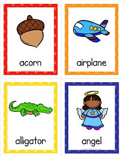 Things that Start with A Cards - Alphabet Printables Alphabet Word Wall Cards, Adaptive Books, Preschool Alphabet Printables, Head Start Classroom, Alphabet Word Wall, Jolly Phonics Activities, Letter A Words, Letter Worksheets For Preschool, Z Cards