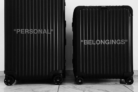 Alexandre Arnault Teases Upcoming Virgil Abloh x Rimowa Collaboration Rimowa Luggage Aesthetic, Black Rimowa, Alexandre Arnault, Luggage Aesthetic, Rimowa Topas, Rimowa Luggage, Luxury Travel Accessories, Cabin Suitcase, Aesthetic White