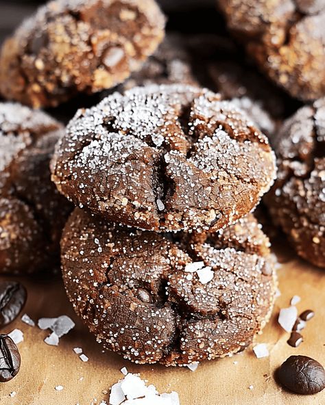 Cookies Espresso, Coffee Cookies Recipe, Traditional Cookies, Mocha Cookies, Hazelnut Cookies, Espresso Cookie, Mocha Coffee, Coffee Cookies, Roll Cookies