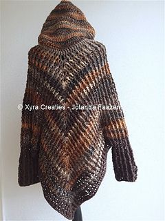 Patr1053-j_small2 Crochet Poncho With Sleeves, Poncho With Hood, Crochet Pillow Patterns Free, Poncho With Sleeves, Knitting Poncho, Crochet Cowl Free Pattern, Crochet Hood, Hood Pattern, Crochet Cape