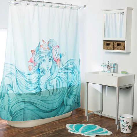 A bathroom mermaid for you |Disney The Little Mermaid Bathroom Diy Mermaid Decor, Little Mermaid Bathroom, Disney Bathroom, Mermaid Shower Curtain, Mermaid Bathroom Decor, Mermaid Bedding, Mermaid Bedroom, Mermaid Bathroom, Mermaid Wall Decor