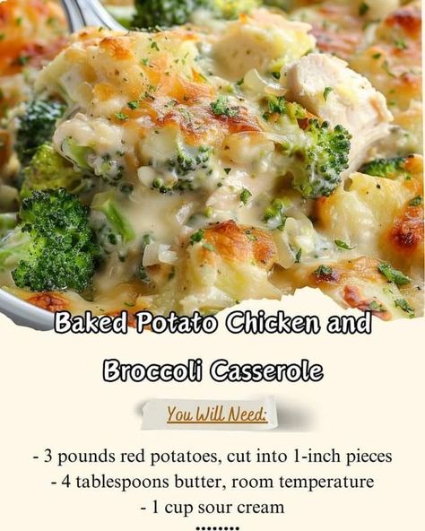 Baked Potato Chicken, Potato Chicken, Veggie Casserole, Chicken Potato, Hearty Casseroles, Chicken Broccoli Casserole, Jamie Oliver Recipes, Chicken And Broccoli, Broccoli Casserole