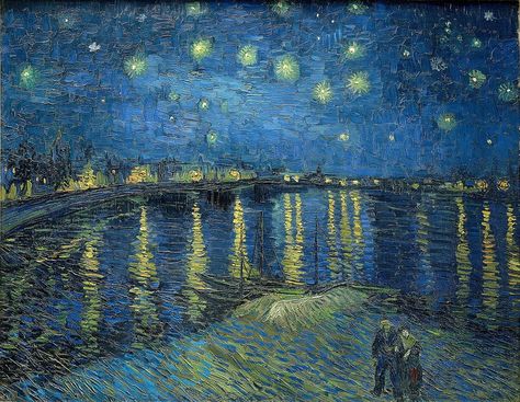 Starry Night Over The Rhone, Night Sky Painting, Starry Night Van Gogh, Sky Painting, Post Impressionism, Impressionist Art, Wassily Kandinsky, Rembrandt, Fine Arts Posters