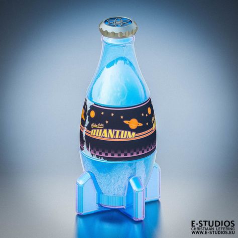 ArtStation - Nuka Cola Quantum 1:1 Scale Replica , Christiaan Lefering Nuka Cola, Nuka Cola Bottle, Nuka Cola Quantum, Fallout Nuka Cola, Fallout Tattoo, Nuka World, Fallout Props, Vault Tec, Fallout Shelter