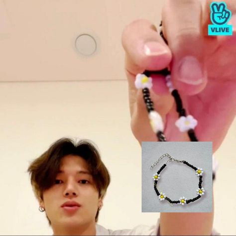 ATEEZ WOOYOUNG Beaded Bracelet at By Sakura Design. If you looking for handmade Kpop Jewelleries please visit our shop Kpop Idols Accessories, Wooyoung Bracelet, Kpop Bead Bracelets, Ateez Bracelet, Beads Kpop, Beaded Daisy Bracelet, Sakura Design, Bts Bracelet, Pop Beads