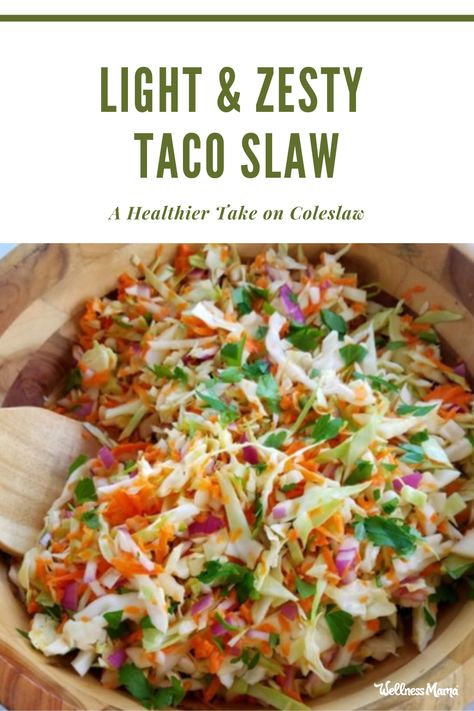 The local taco truck serves their chicken tacos with cabbage, cilantro, and lime. This is my attempt to recreate their taco toppings. Street Taco Slaw Recipe, What To Make With Tacos Sides, Coleslaw For Tacos, Asain Slaw, Taco Slaw Recipe, Slaw For Tacos, Taco Slaw, Bacon Slaw, Tacos With Slaw