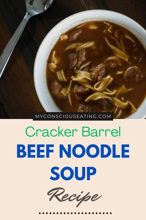 Beef noodle soup on a dinner plate Beef Noodle Soup Recipes, Beef And Noodle Soup, Noodle Soup Recipe, Beef Noodle Soup, Soup Broth, Cold Soup, Crockpot Beef, Noodle Soup Recipes, Homemade Biscuits