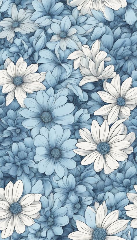 Tt Wallpaper, Flower Bed Sheets, Blue Flowers Aesthetic, Pale Wallpaper, Pastel Blue Flowers, Blue Flowers Background, Blue Floral Wallpaper, Wallpaper Warehouse, Zepeto Background