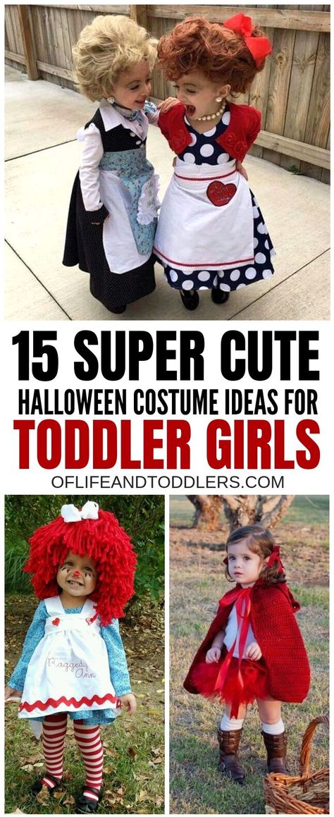 So ADORABLE! Check out these super cute Halloween costume ideas for toddler girls that you can DIY on a budget! REPIN and SHARE | #halloween #costumes #toddlers #girls #october Cute Halloween Costume Ideas, Unique Toddler Halloween Costumes, Diy Girls Costumes, Meme Costume, Cute Halloween Costume, Toddler Costumes Girl, Halloween Costume Toddler Girl, Twin Halloween, Toddler Girl Halloween