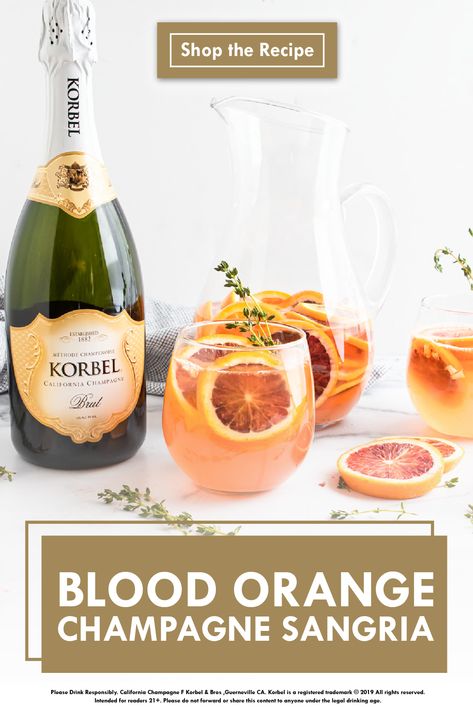 Blood Orange Sangria, Champagne Sangria, Orange Sangria, Orange Champagne, Berry Sangria, Whole Wheat Muffins, Sangria Recipes, The Host, Delicious Cocktails