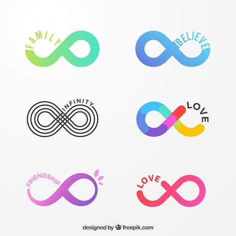 Infinite Logo, Logo Infinity, Eternity Symbol, Web Design Logo, Ribbon Logo, Nature Logo Design, Colorful Logo Design, Online Logo Design, Circle Logos