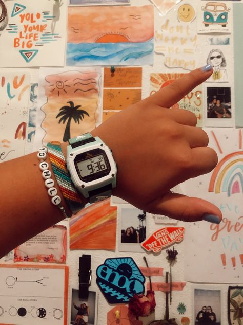 Counselor Aesthetic, Camp Counselor Aesthetic, Aesthetic Watches, Shark Watch, Watch Aesthetic, Freestyle Watch, Bracelet Combo, Preppy Accessories, Surf Jewelry