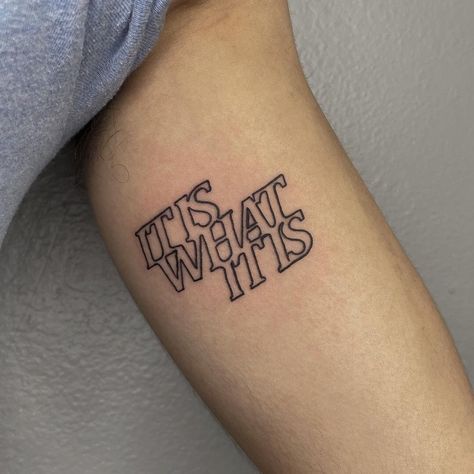 It Is What It Is Tattoo Ideas Fonts, Risk Tattoo For Men, Simple Leg Tattoo Men, Male Patchwork Tattoo, Tyler The Creator Tattoos, Lovely Tattoo, Orlando Tattoo, Lower Arm Tattoos, Ignorant Style Tattoo