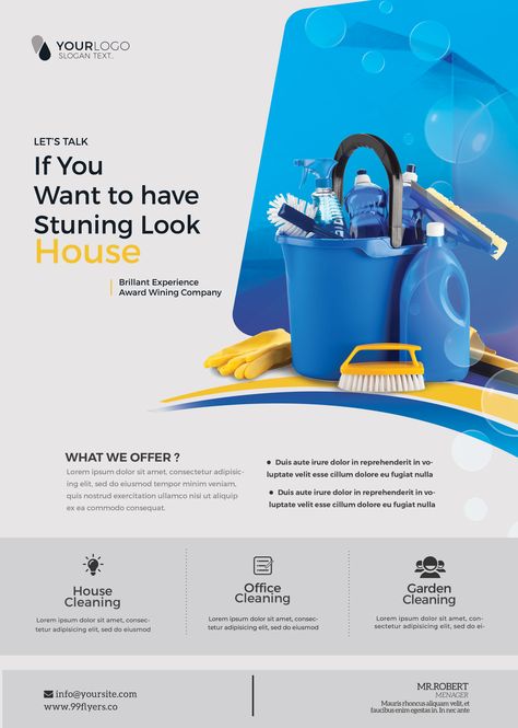 Cleaning Agency, Cleaning Flyers, Cleaning Service Flyer, Cleaning Service Logo, Service Template, Flyer Free, Free Brochure Template, Psd Flyer Templates, Flyer Design Inspiration