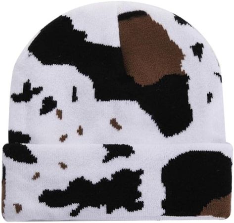 UOYOTT Cow Print Winter Hats for Women Men Checkered Pattern Beanie Knitted Soft Warm Ski Cap Cow Print Beanie, Cow Beanie, Skull Hat, Beanie Hats For Women, Winter Hats For Men, Winter Hats Beanie, Cow Pattern, Winter Hats For Women, Cute Cows