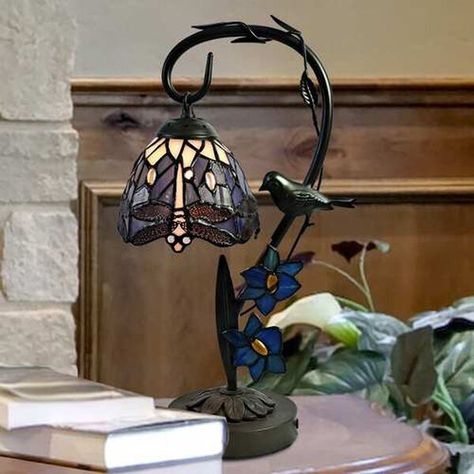 Shop Bellacor for Bird On Vine Dragonfly Bronze One-Light Tiffany Table Lamp by Dale Tiffany and other Table Lamps for your home. Free shipping on most lighting, furniture and decor every day. Antique Tiffany, Dragonfly Decor, Tiffany Table Lamps, Bronze Table Lamp, Tiffany Glass, Tiffany Lamps, Beautiful Bird, Brass Floor Lamp, Fan Lamp