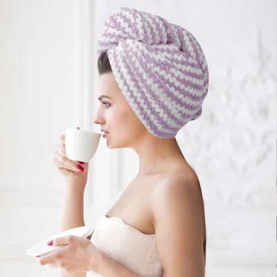 This product unique elastic band to secure the hair towel turban wrap, so it doesn't sliding down, no matter how long or short your hair is, more or less. It means that you can Dressing, make-up, doing housework, checking mail, all while drying hair. Although it seems thick and fluffy, able to absorbs lots of water, this towel is extremely lightweight when compared to other towels. you can carry these hair towels everywhere you go. Perfect for the gyms, travels, sports, Yoga, camping, home, hote Hair Towel Turban, Towel Turban, Turban Wrap, Microfiber Hair Towel, Hair Drying Towel, Check Mail, Hair Towels, Frizz Hair, Anti Frizz Hair