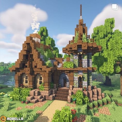 House Ideas Minecraft, Construction Minecraft, Minecraft Kingdom, Cottage Minecraft, Minecraft House Ideas, Case Minecraft, Minecraft Structures, Bangunan Minecraft, Minecraft Farm