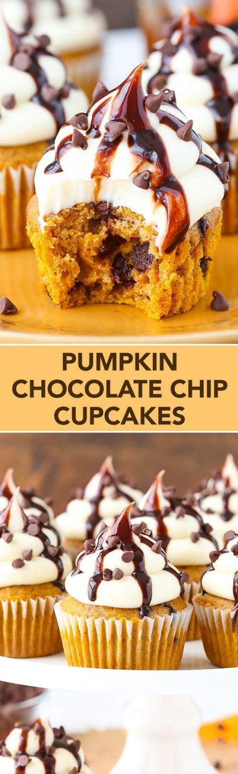 Pumpkin Chocolate Chip Cupcakes, Weight Watcher Desserts, Pumpkin Cravings, Chocolate Chip Cupcakes, Cupcakes With Cream Cheese Frosting, Pumpkin Chocolate Chip, Low Carb Dessert, Pumpkin Chocolate Chips, Pumpkin Spice Cupcakes