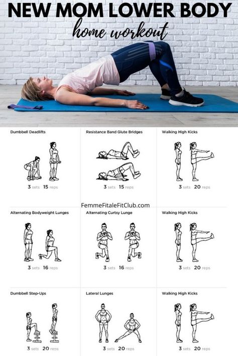 Can't make it to mommy and me fitness classes? Then try this lower body workout because as a new mom you need strength in your lower body to help lift babies and small children. This workout helps build strength and shape your legs, hamstrings, glutes and thighs. #momsintofitness #exercise #postpartum #postnatal #momsfitness #newmommyworkout #newmomworkout #lowerbodyworkout #bootyworkout 5 Day Workout Plan, New Mom Workout, After Baby Workout, Postpartum Workout Plan, 5 Day Workouts, Post Baby Workout, Post Pregnancy Workout, Baby Workout, Mommy Workout