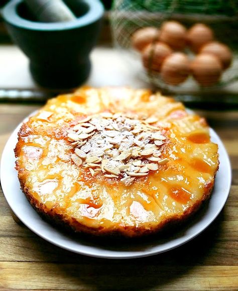 Easy Upside-Down Pear & Almond Cake | Scrumptious South Africa Pear Upside Down Cake, South African Food, Pear Almond, Pear And Almond Cake, Almond Cake Recipe, Almond Cake, South African Recipes, Healthy Family Meals, Super Easy Recipes