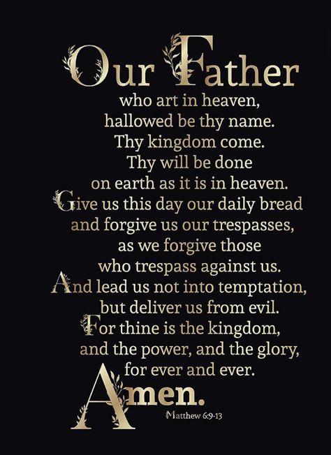 Catholic Wall Decor, Our Father Prayer, Our Father Who Art In Heaven, Father Son Holy Spirit, Catholic Wall Art, Lord’s Prayer, Prayer Wall, Christian Posters, Matthew 6