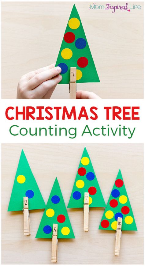 Preschool Subjects, Christmas Maths, Math Counting Activities, Christmas Preschool, Christmas Units, Counting Activity, Preschool Christmas Crafts, Christmas Kindergarten, Christmas Math